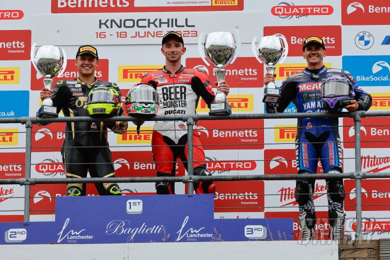 Knockhill, 2023, podium, Irwin, Ryde, O&#039;Halloran, Race one